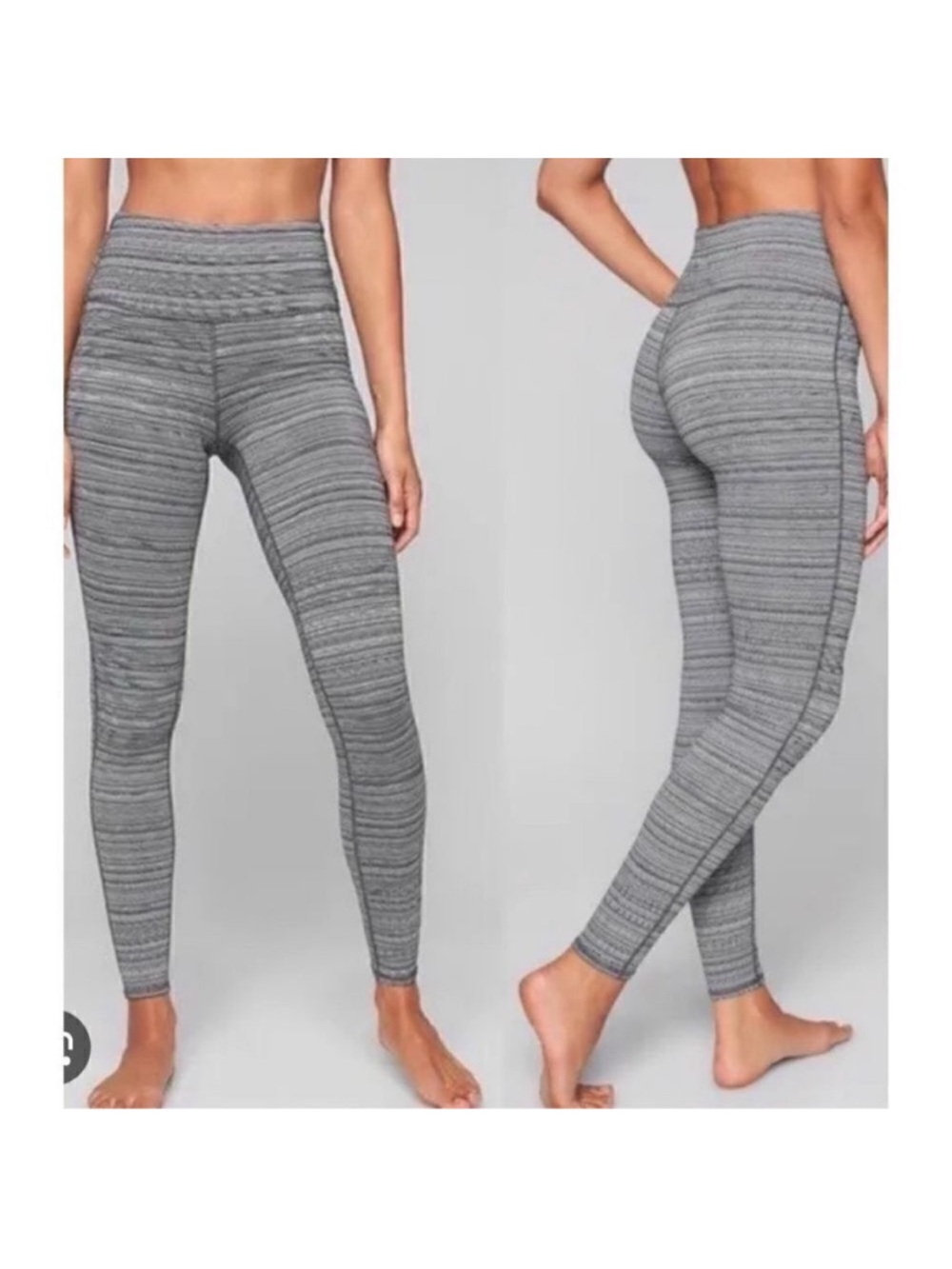 Athleta Gray Heather High-Rise Performance Leggings